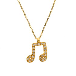 Μενταγιον χρυσο μουσικες νοτες